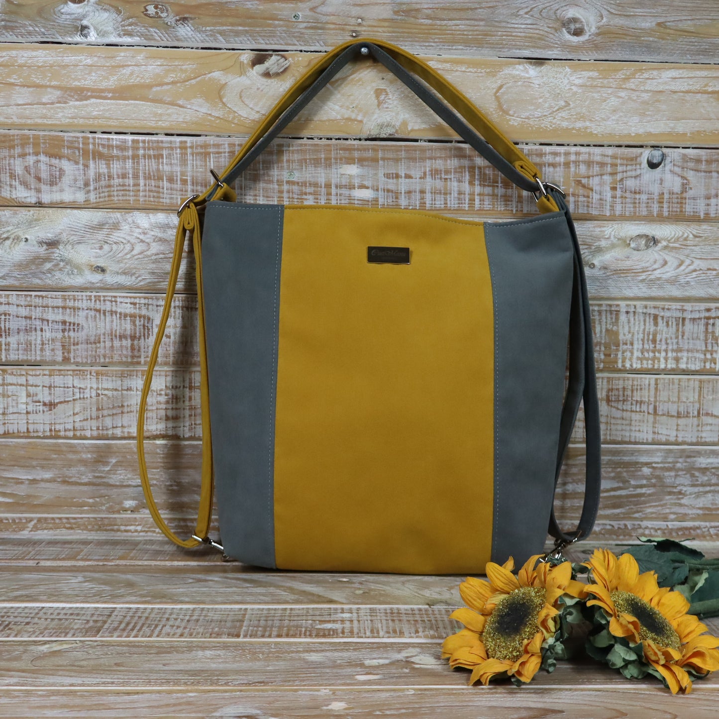 Grün Lila Rucksack Tasche