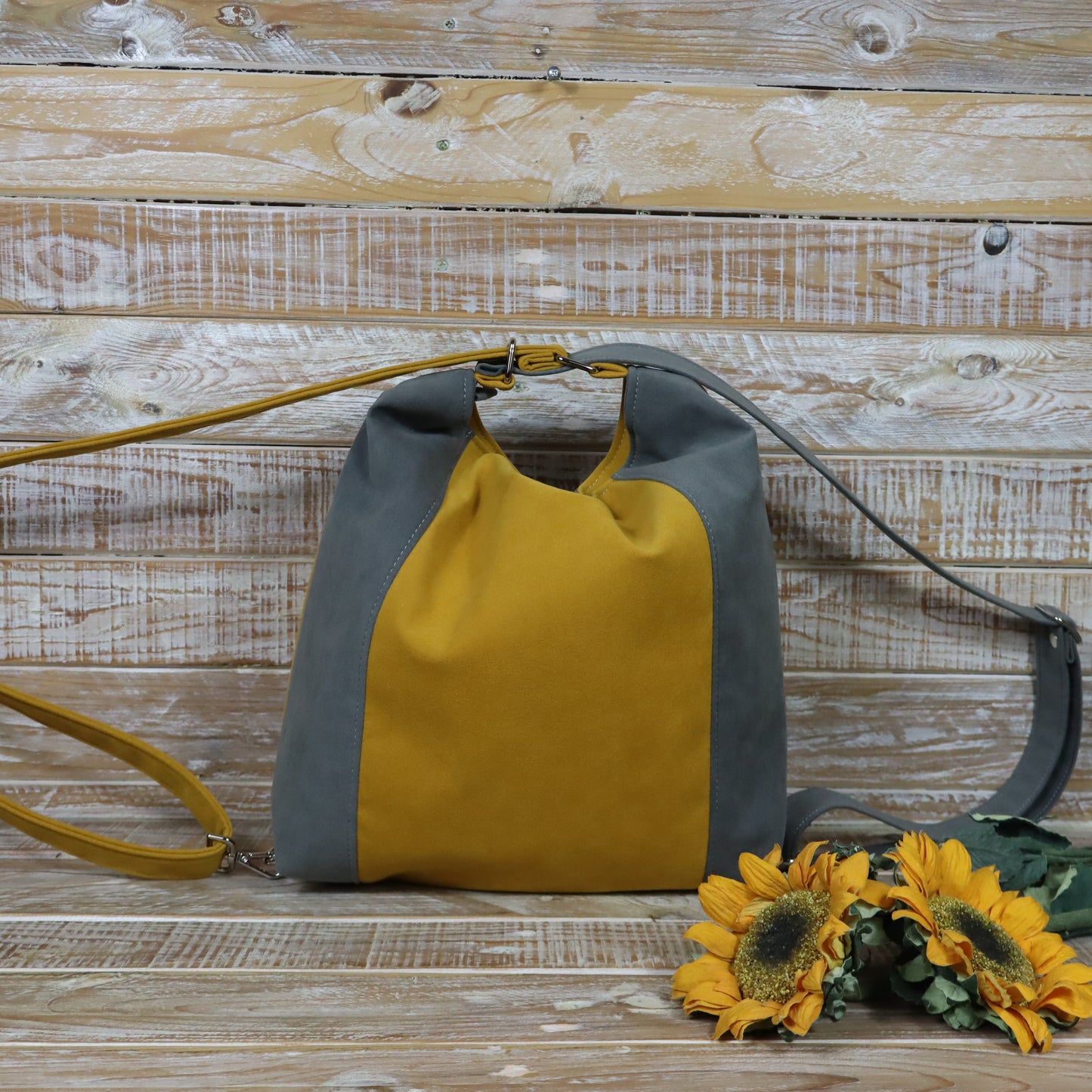 Grün Lila Rucksack Tasche