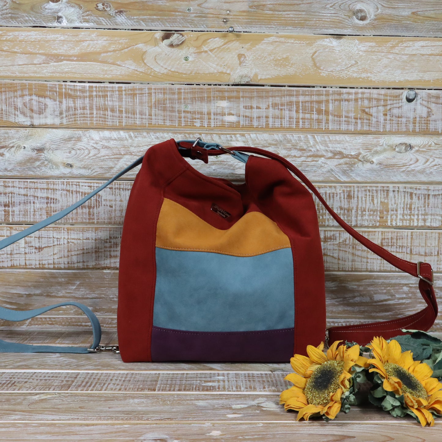 Anselmina mattone azzurro e ocra