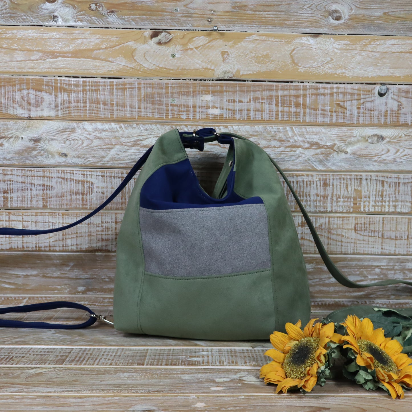 Anselmina salvia blu e grigio