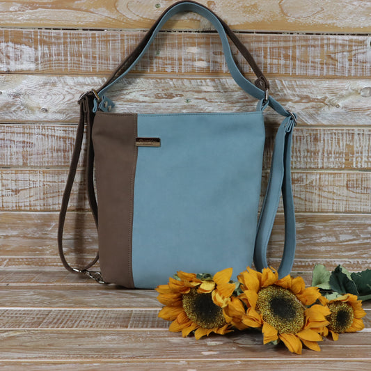 Grün Lila Rucksack Tasche