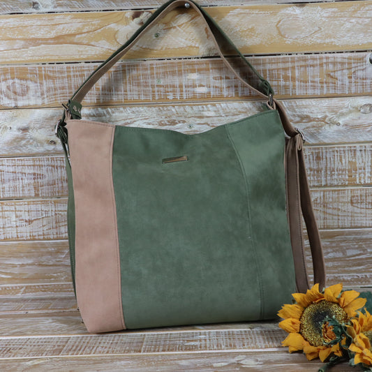 Grün Lila Rucksack Tasche