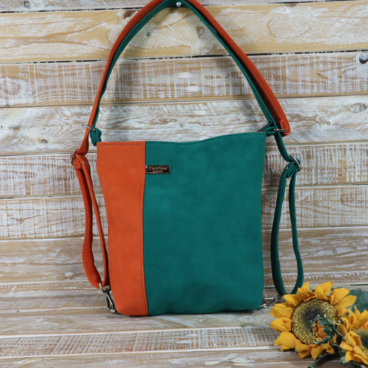 Green Purple Backpack Bag