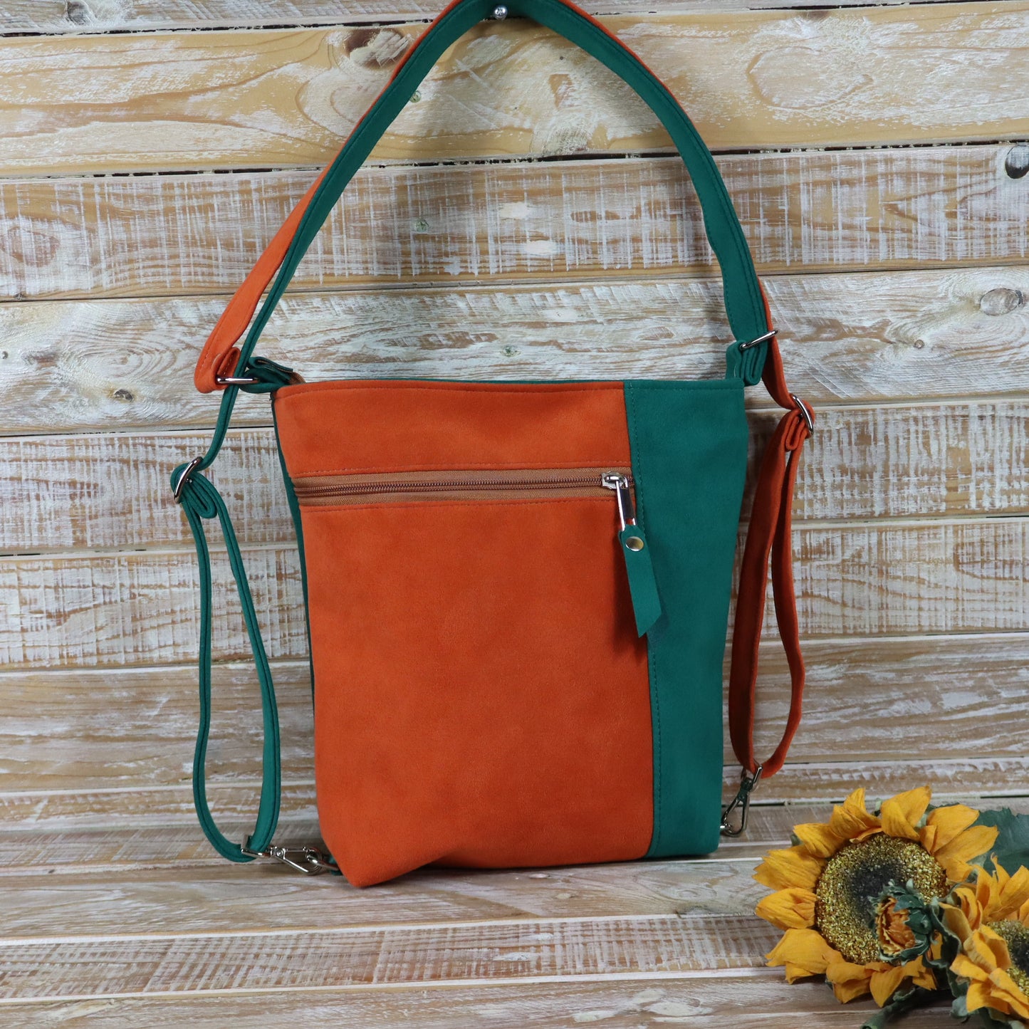Anselmina junior arancione zucca verde turchese