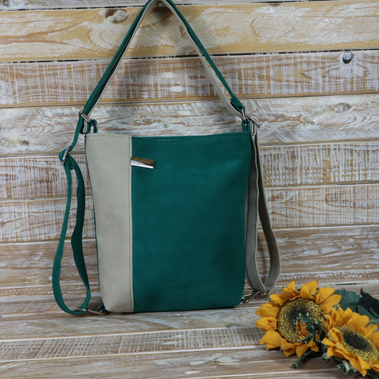 Green Purple Backpack Bag