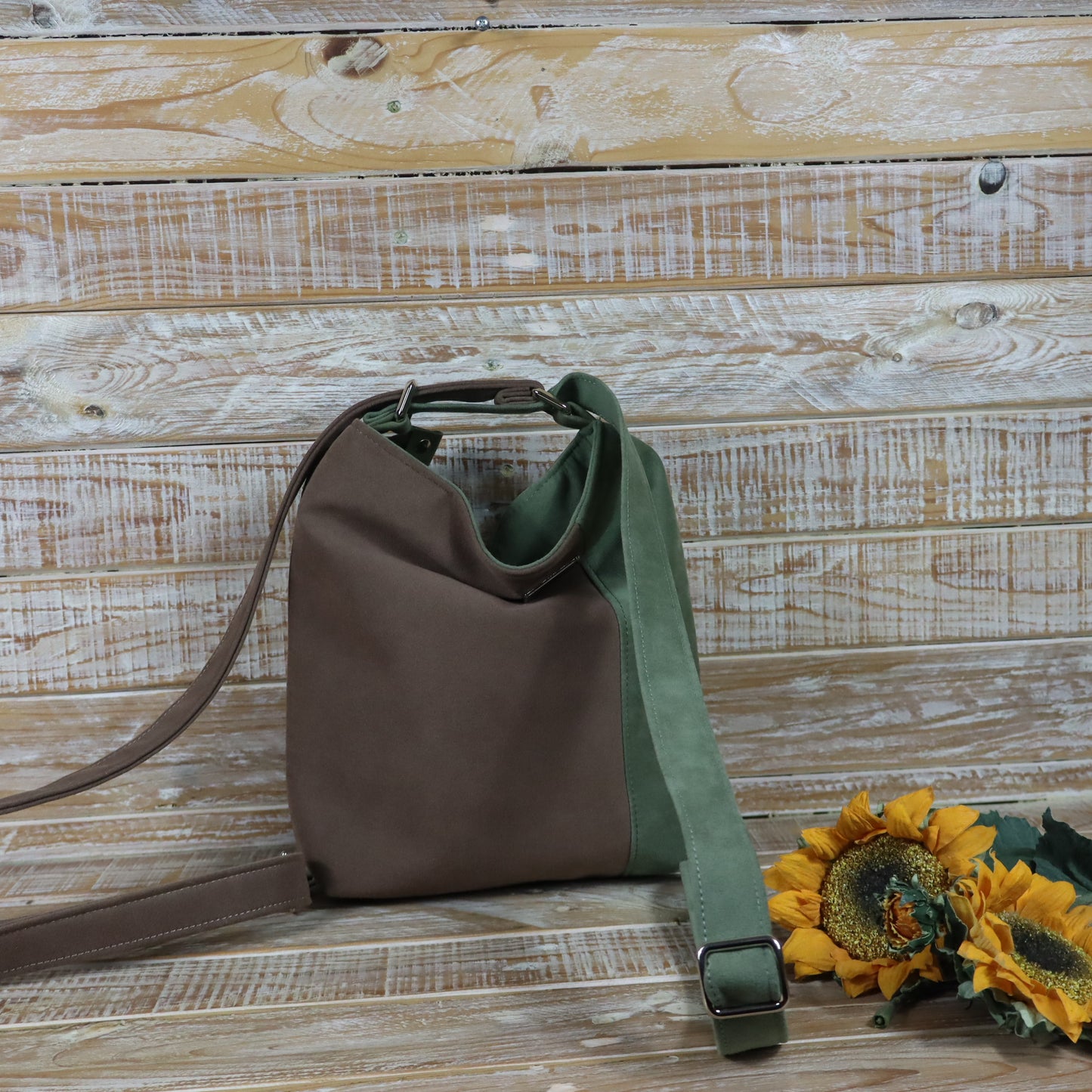 Green Purple Backpack Bag