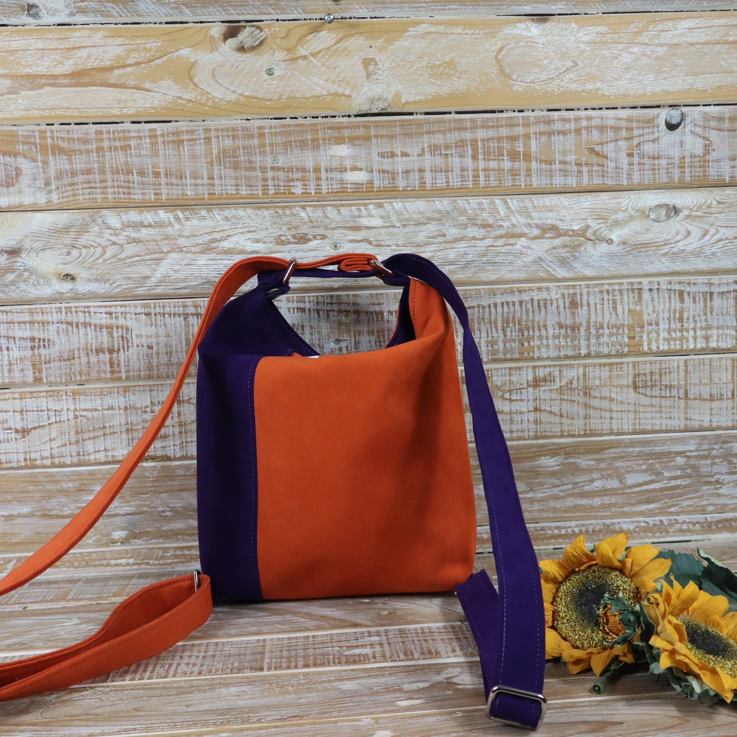 Green Purple Backpack Bag