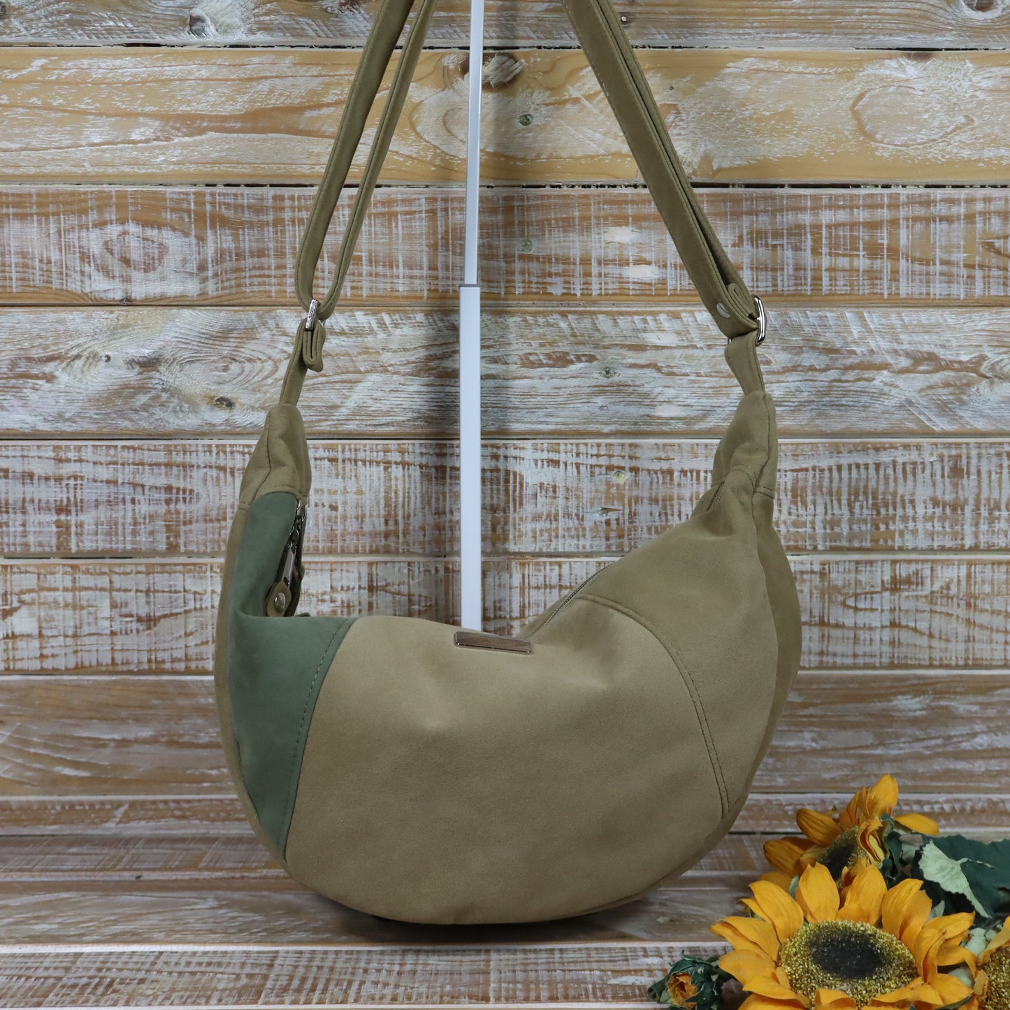 Hobo Bag Livia cammello verde salvia