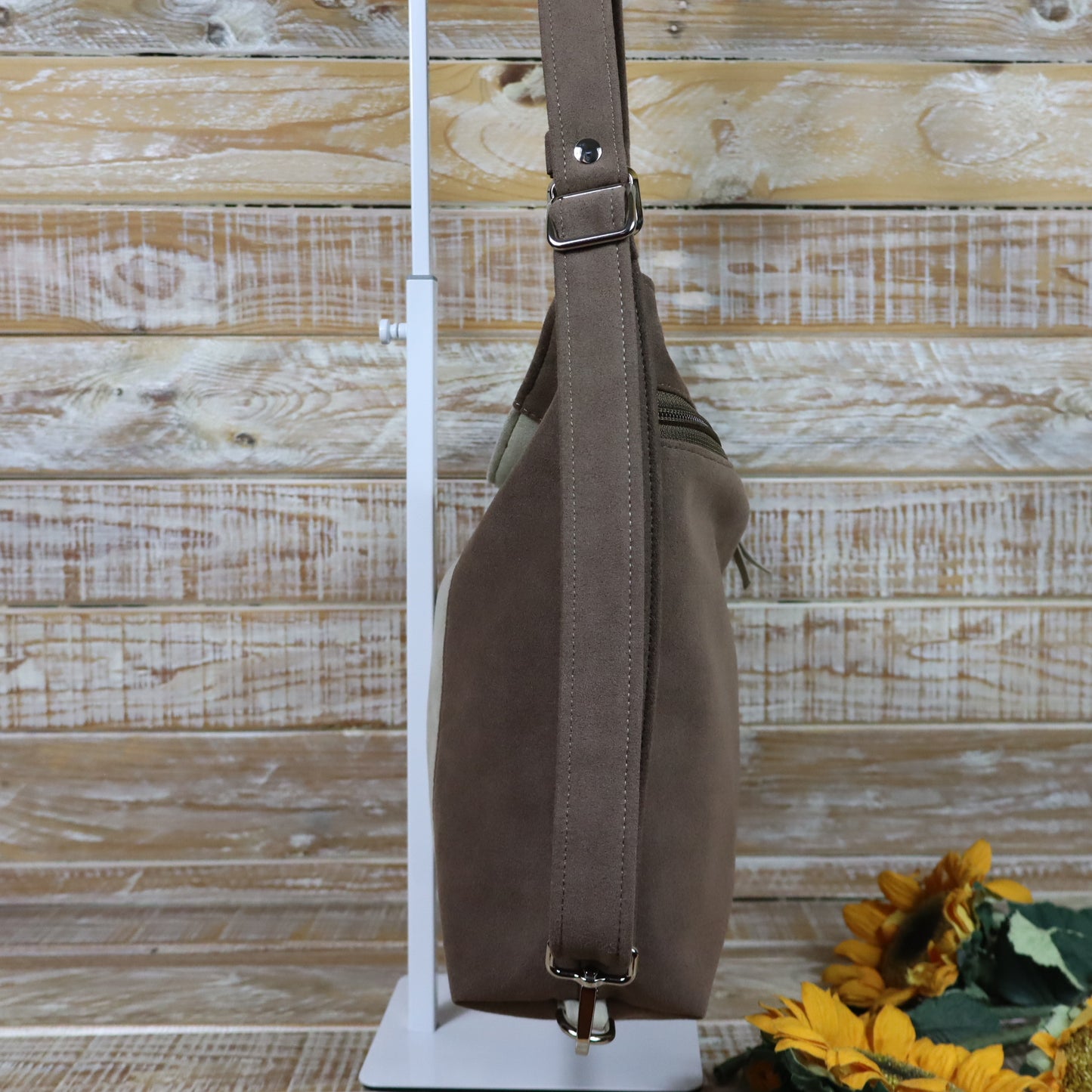Grün Lila Rucksack Tasche