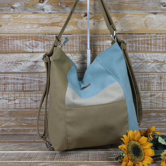 Green Purple Backpack Bag