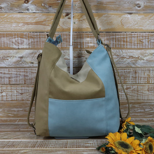 Green Purple Backpack Bag
