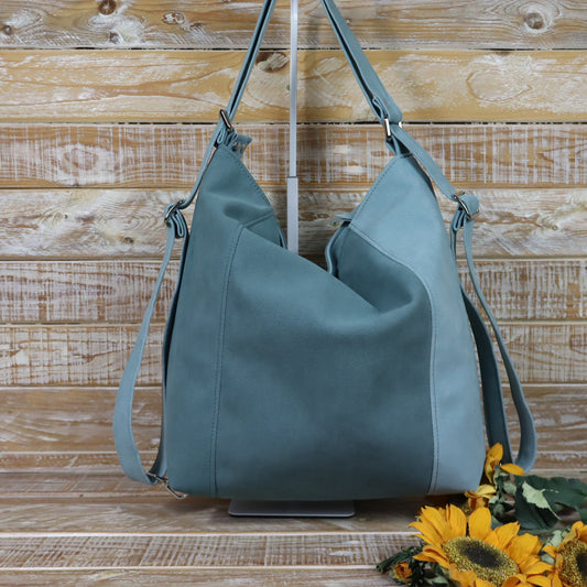 Green Purple Backpack Bag