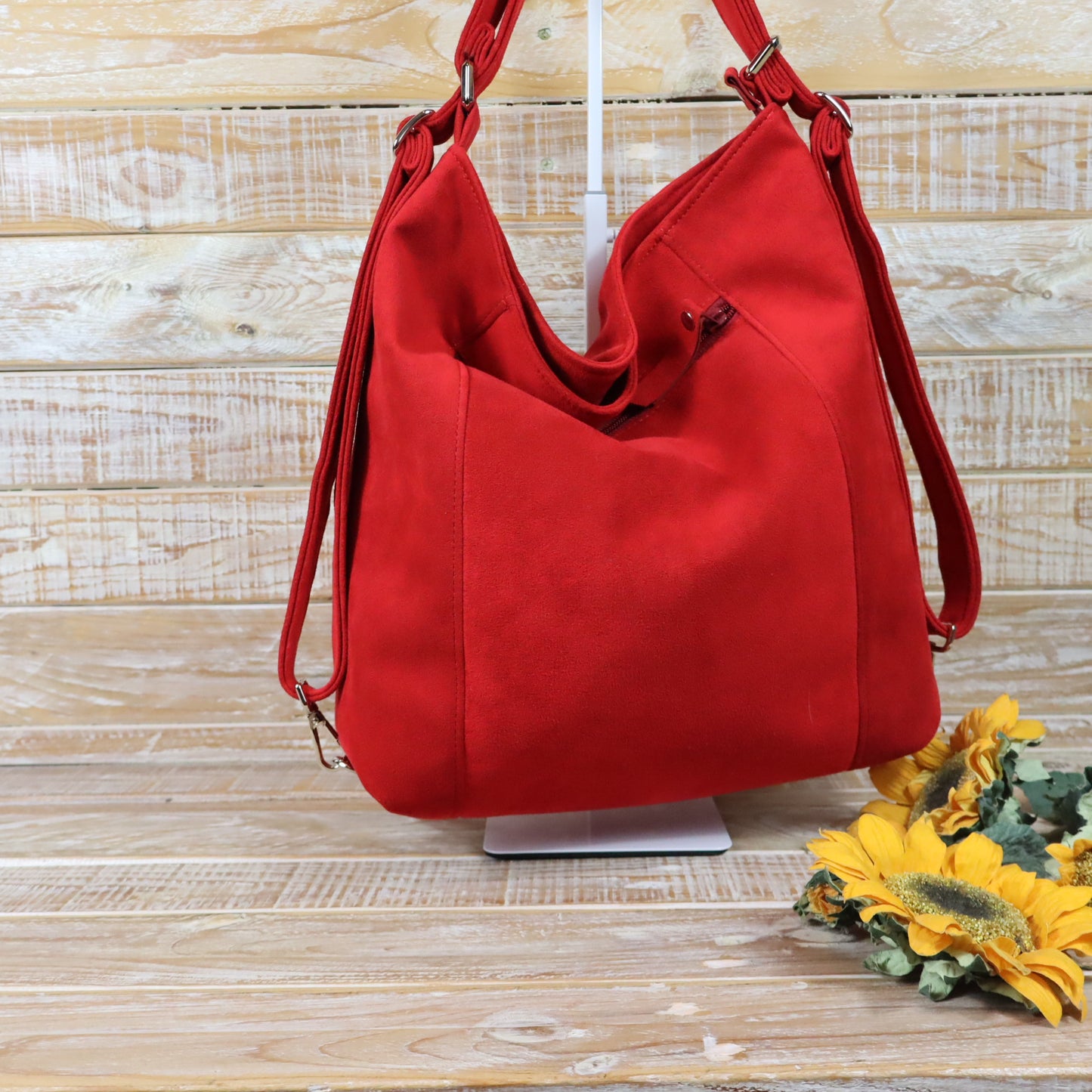 Grün Lila Rucksack Tasche