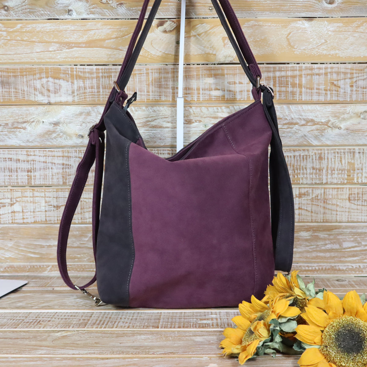Green Purple Backpack Bag