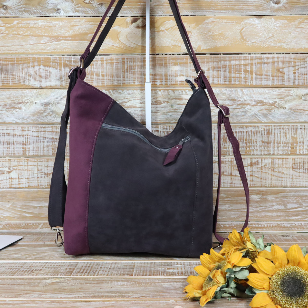 Green Purple Backpack Bag