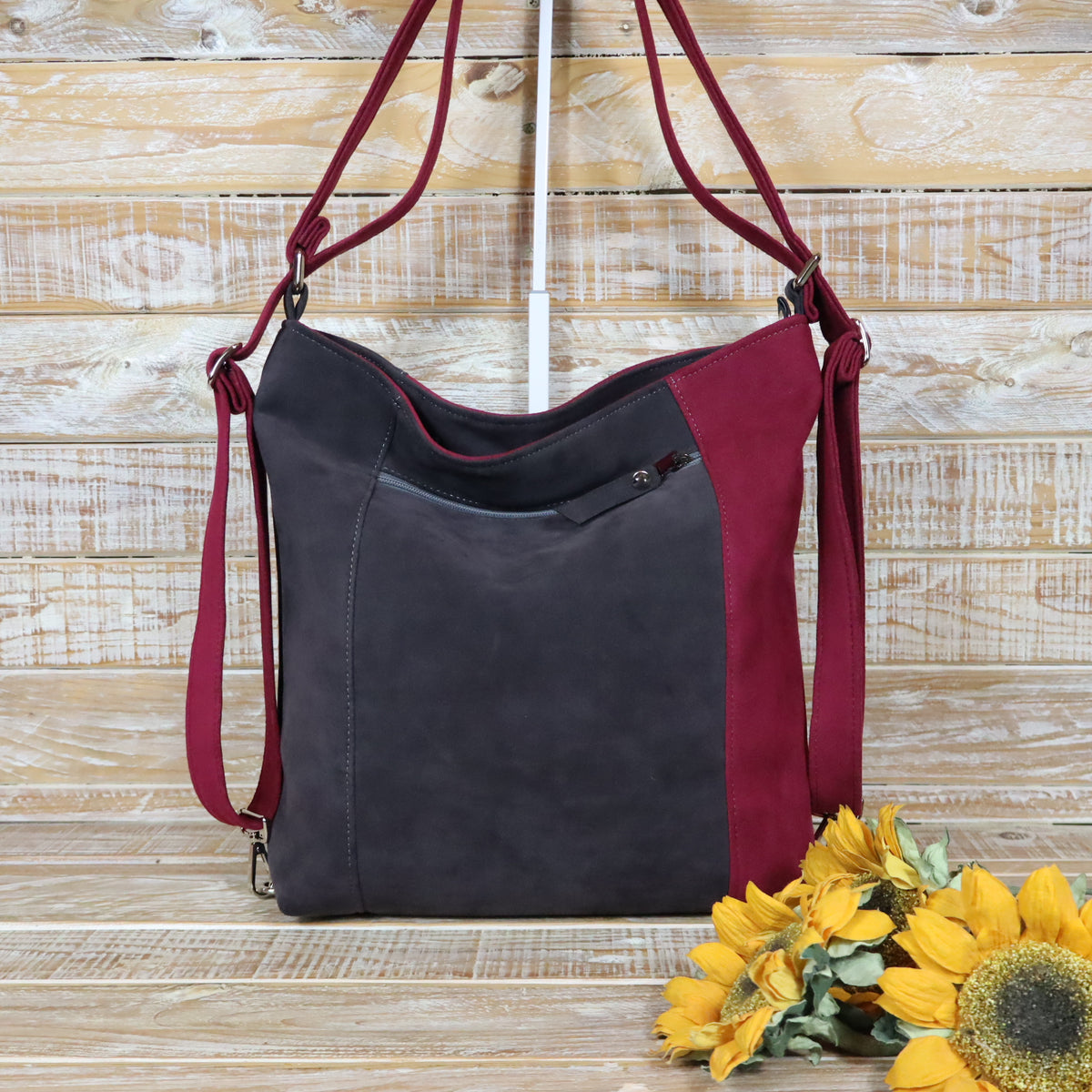 Green Purple Backpack Bag