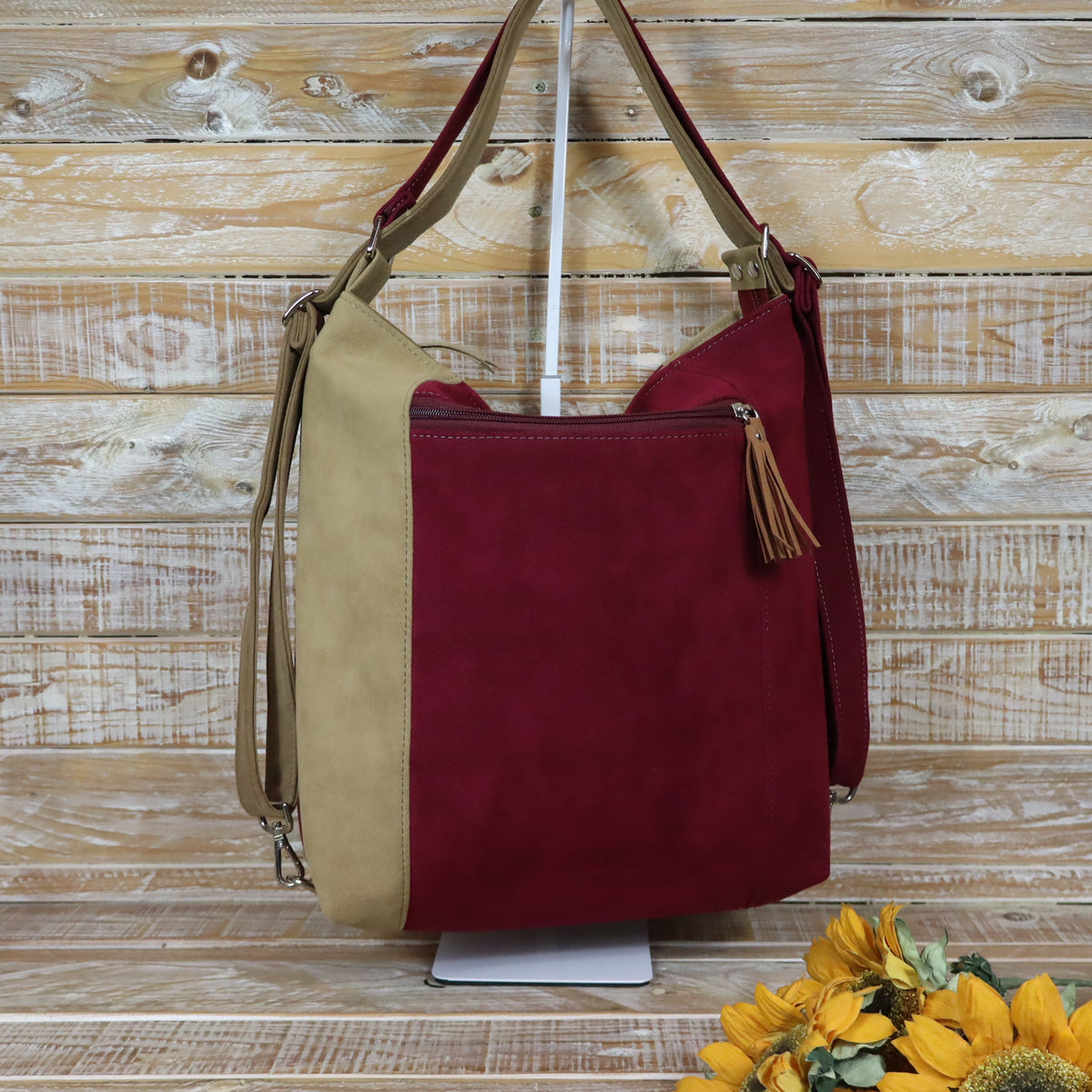 Green Purple Backpack Bag