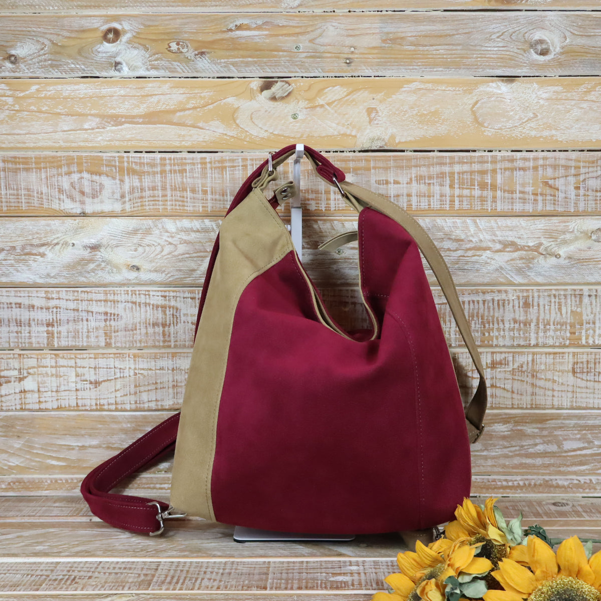 Green Purple Backpack Bag