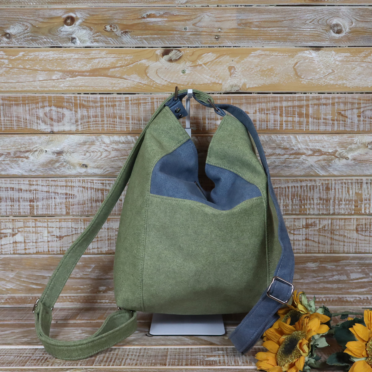 Anselma melange verde azzurro