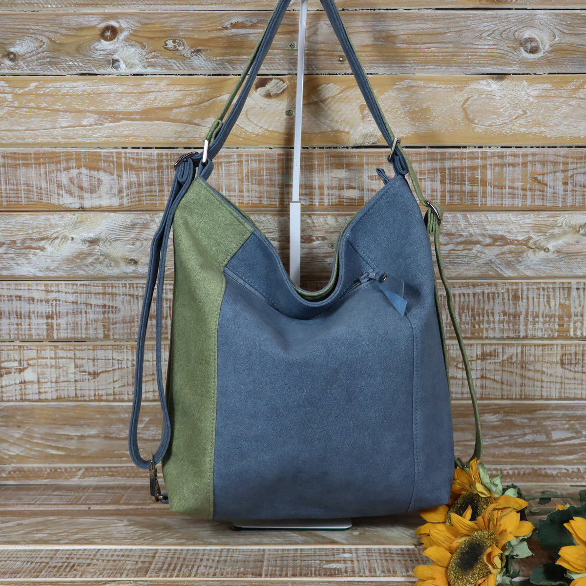 Anselma melange verde azzurro